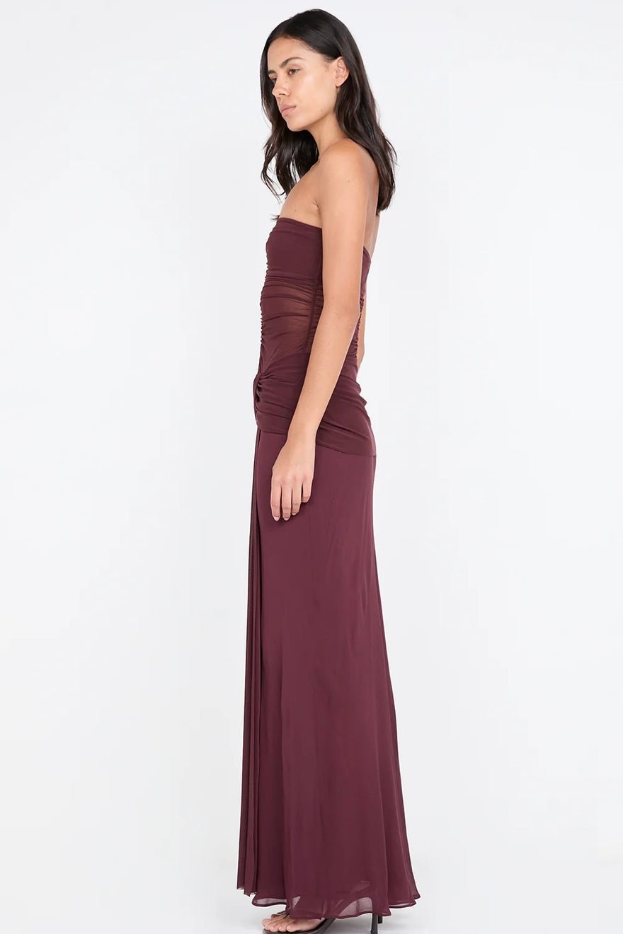 Bec & Bridge Noemi Strapless Dress - Plum photo 4