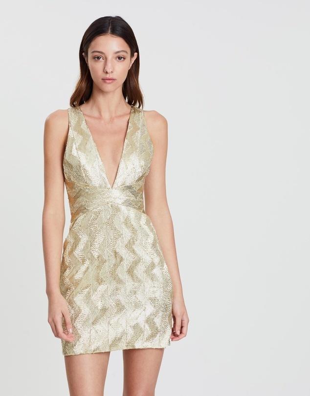 Manning Cartell No Filter Mini Dress Gold Size 6 photo 2