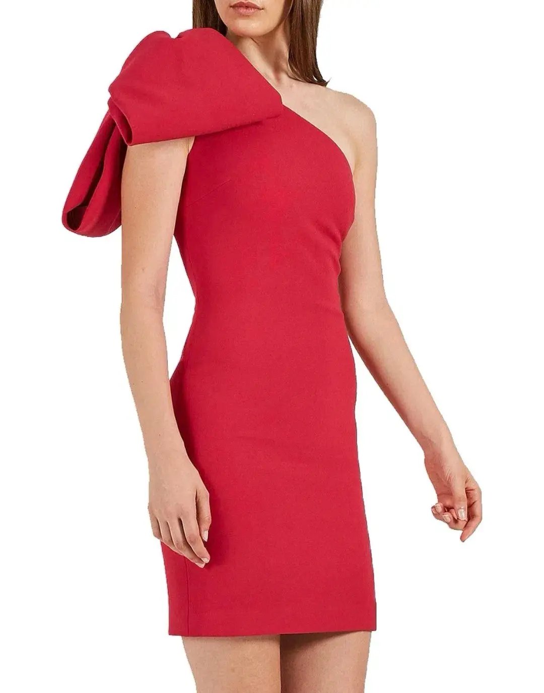 Rebecca Vallance Hamptons Bow Mini Dress Berry Size 8 photo 4