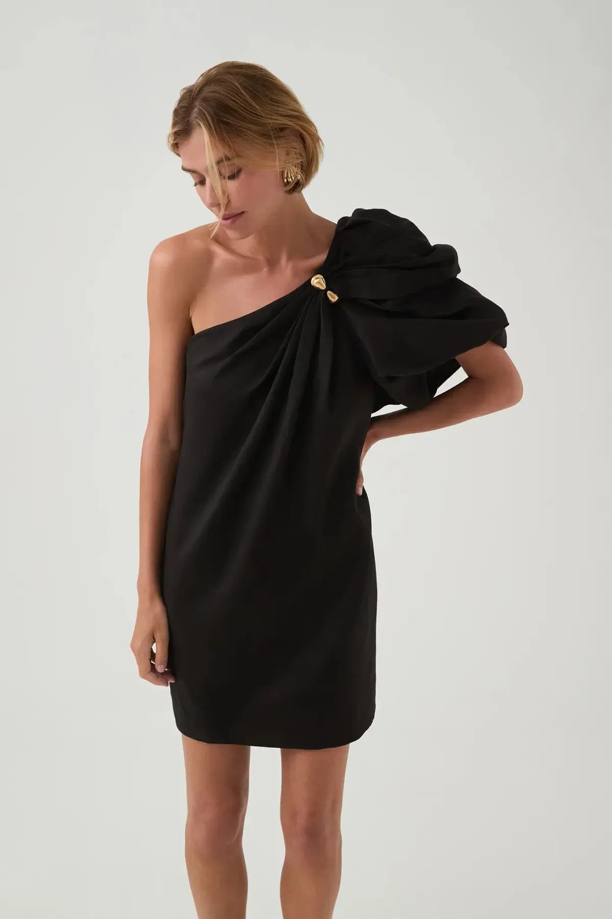 Aje Cira Mini Dress / Black / Size 16 photo 4