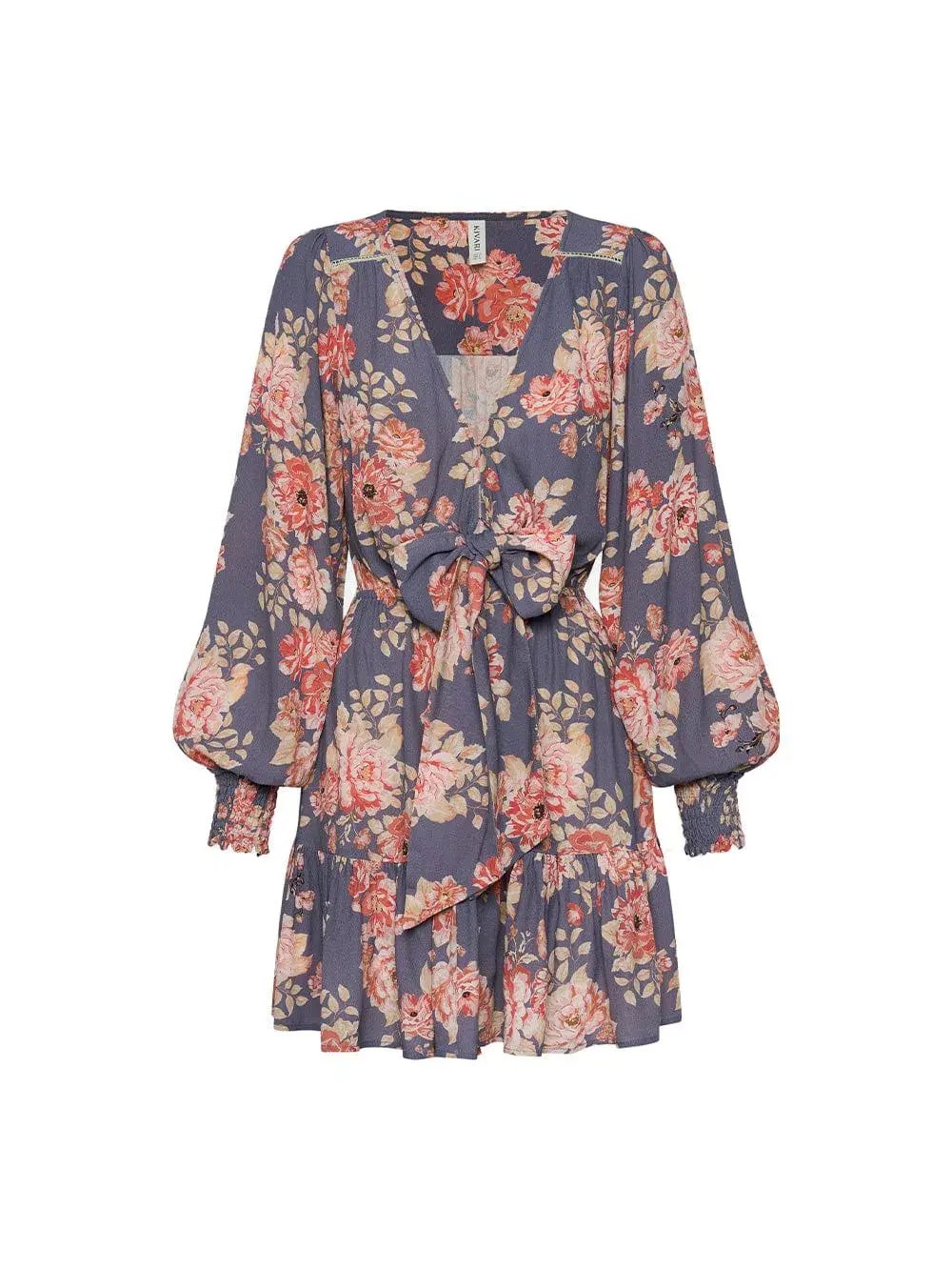 Kivari Madelyn Tie Front Mini Dress Floral Size 14 photo 4