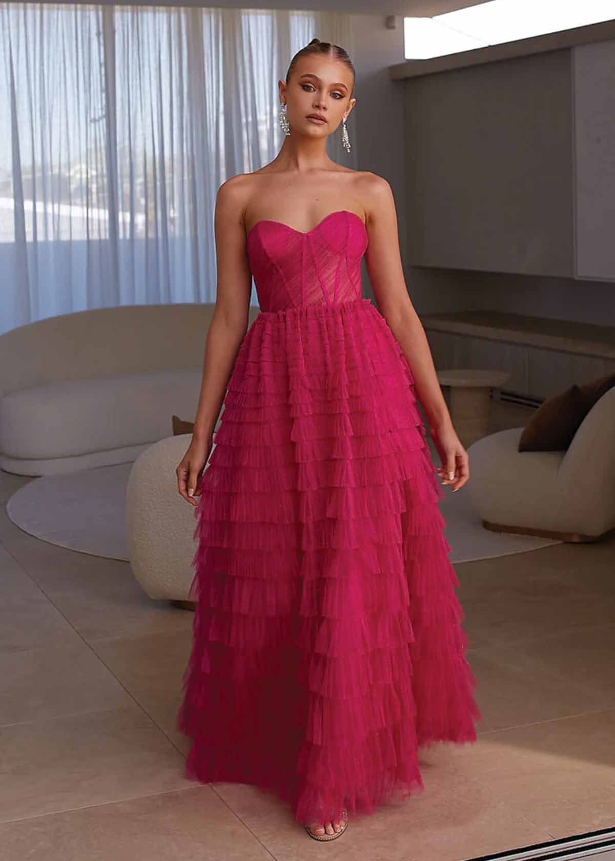 Derya Dress in Hot Pink photo 4