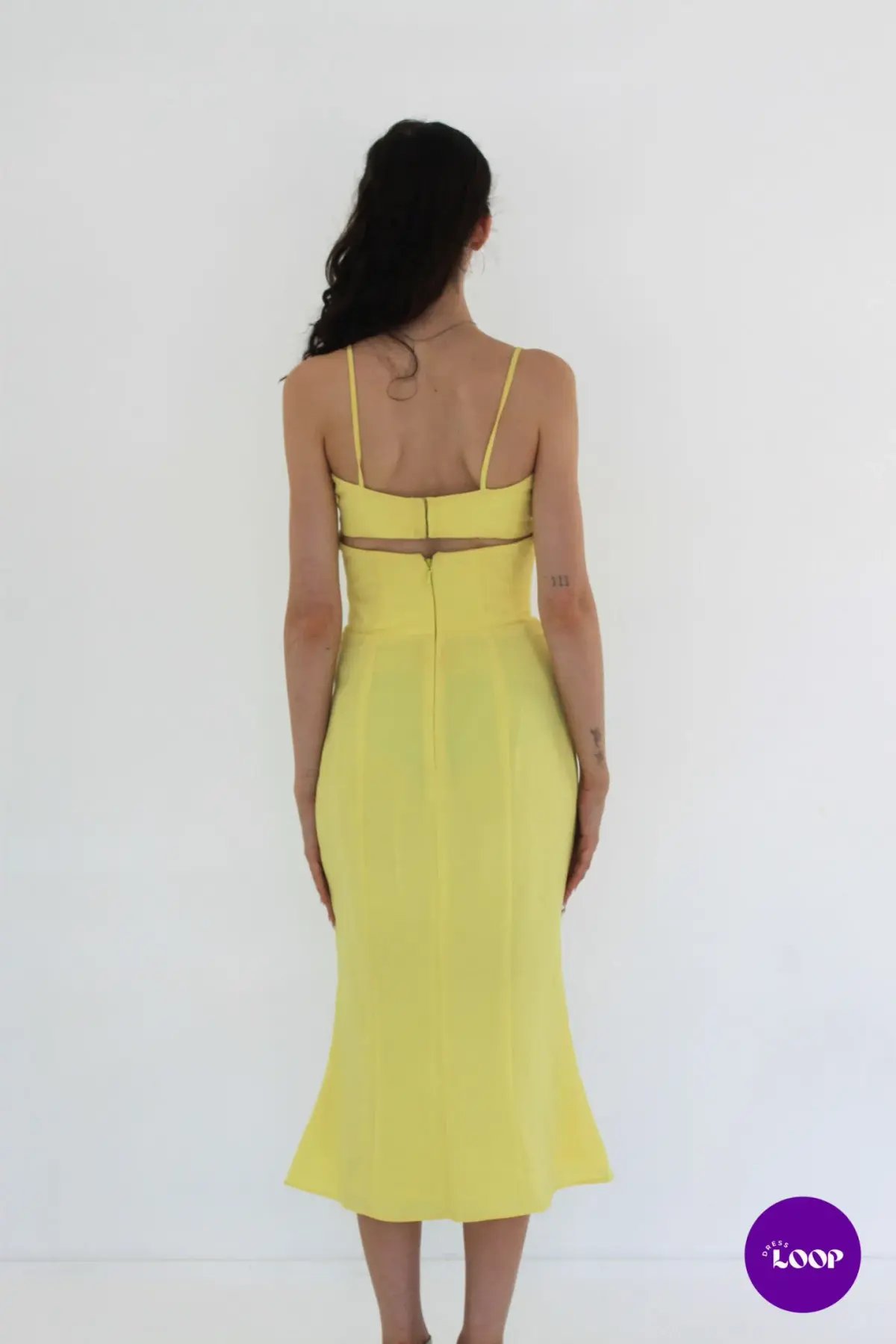 House Of Cb Soren Buttercup Cutout Midi Dress Size AU 8 photo 3