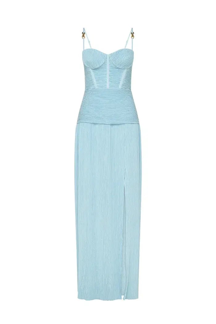 Manning Cartell Double Time Pleat Dress Aqua Spritz Size 10 photo 6