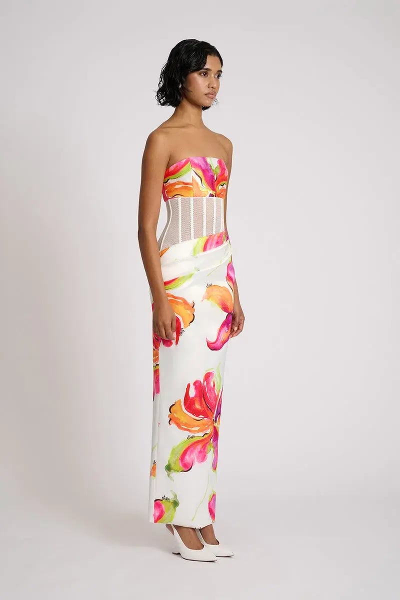 Eliya The Label Papaya Maxi Dress Floral Size XS / AU 6 photo 2