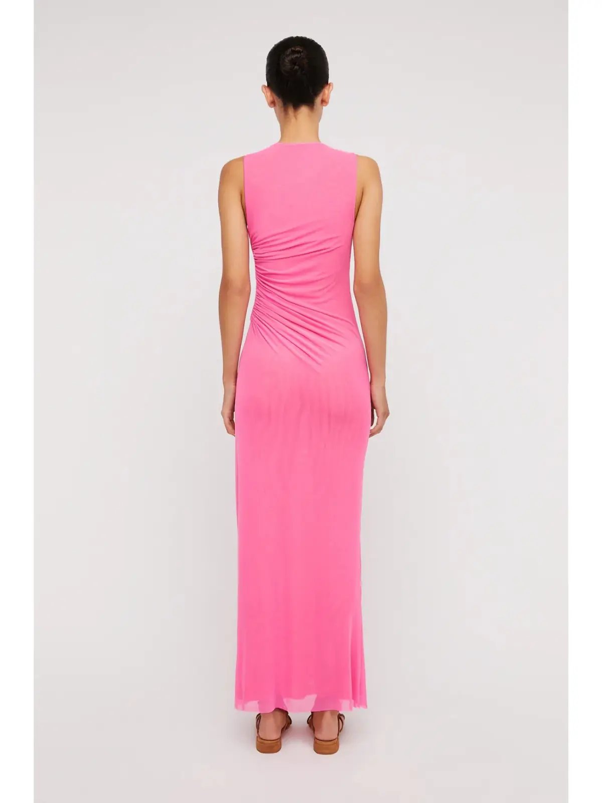 Scanlan Theodore Italian Mesh Gathered Dress Pink Size AU 6 photo 3