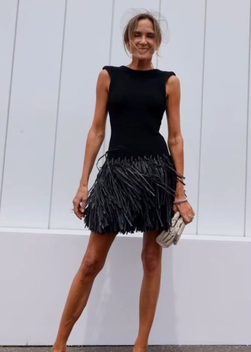 Aje Rushes Raffia Knit Mini Dress photo 2