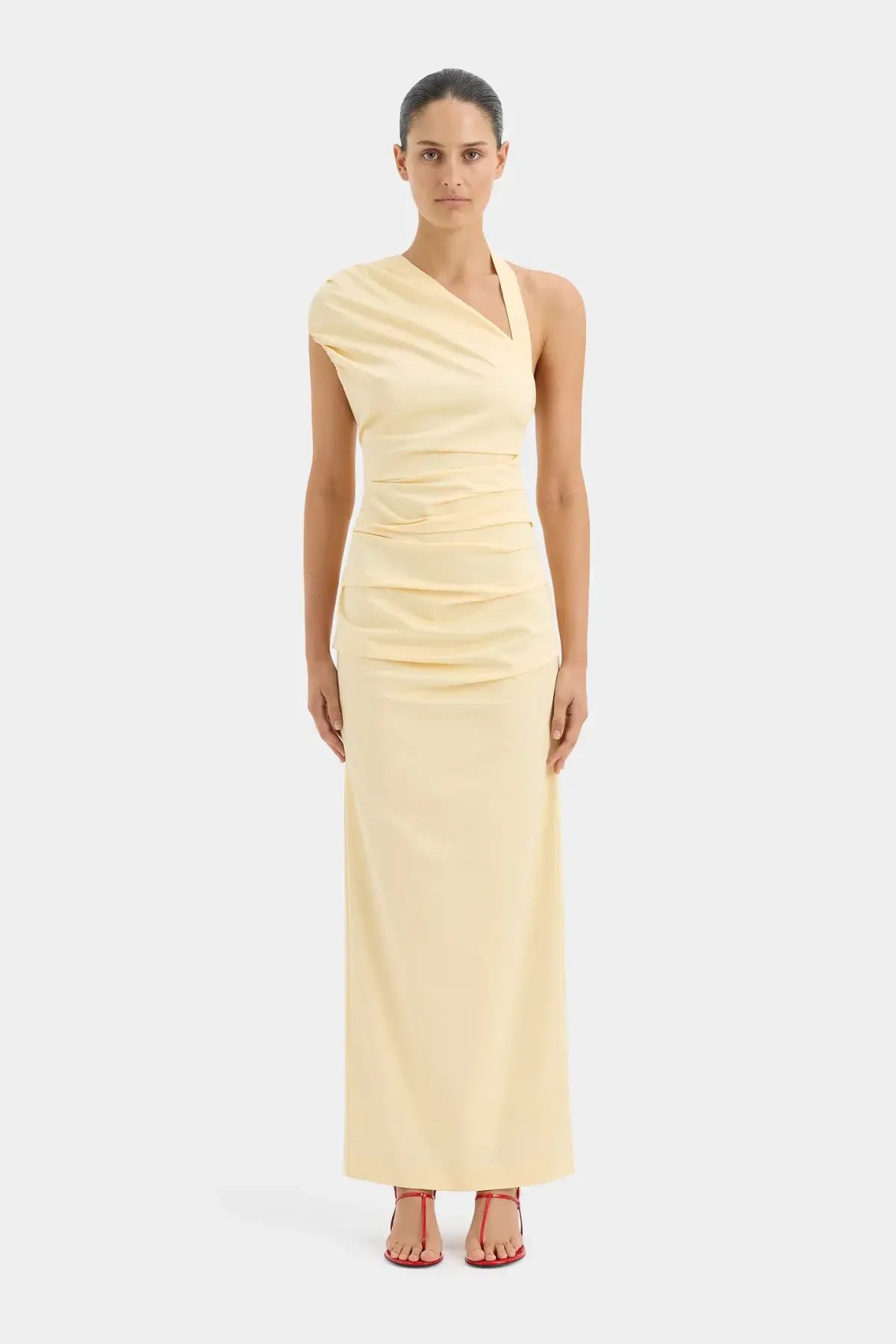 Sir The Label Giacomo Gathered Gown Butter Yellow Size 4/ AU 14 photo 2