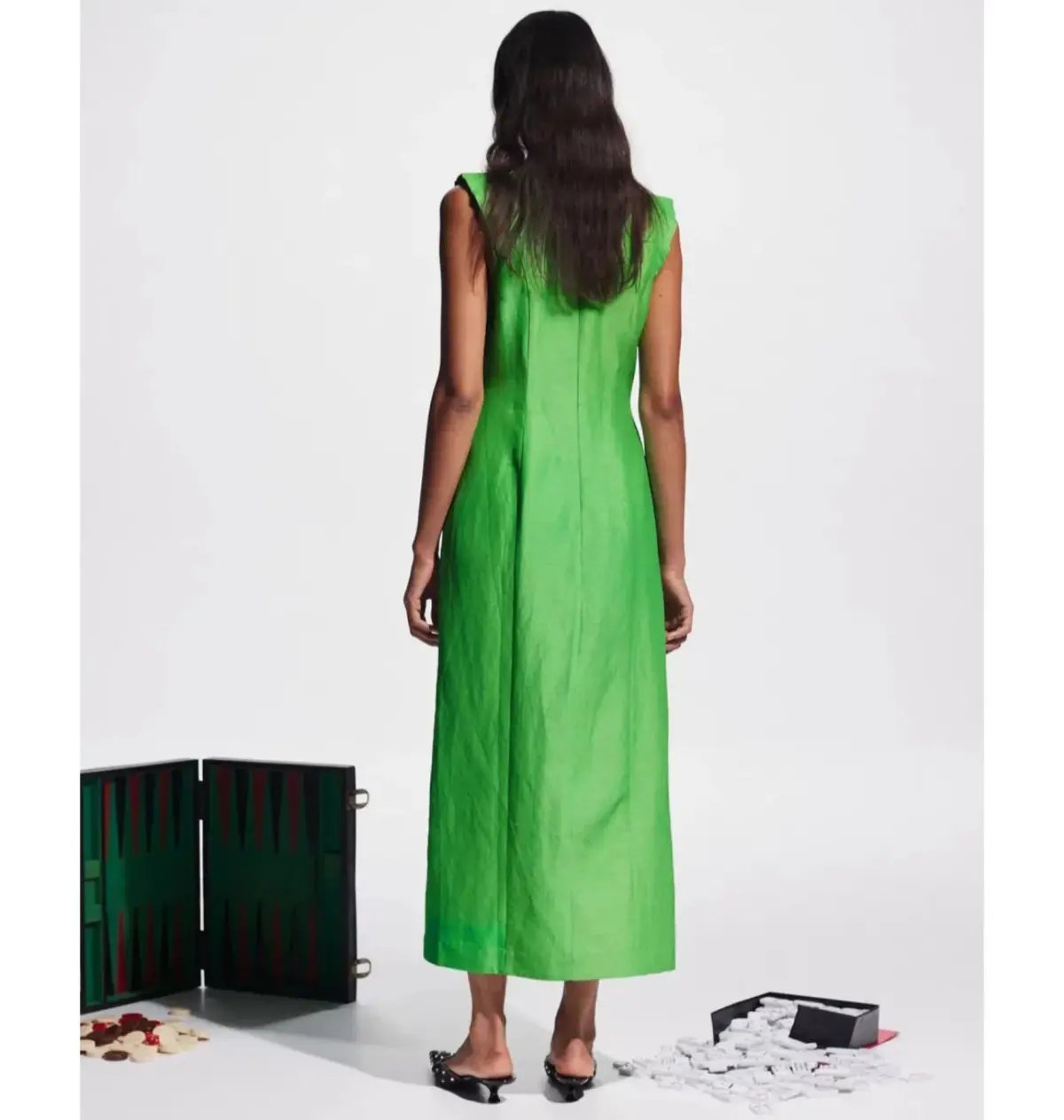 Alemais Dazzle Midi Dress in Green Size AU 8 photo 2