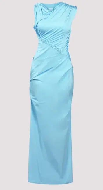 Paris Georgia Kaya MIdi Dress Iris Blue Size 12 photo 6