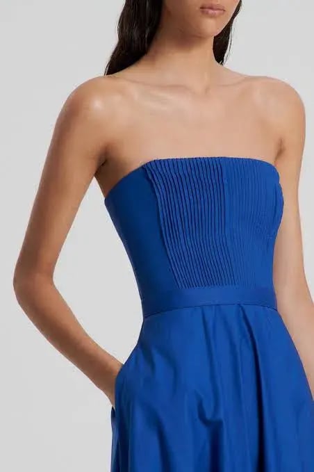 Scanlan Theodore Parachute Bustier Dress in Sapphire Size AU8 photo 3