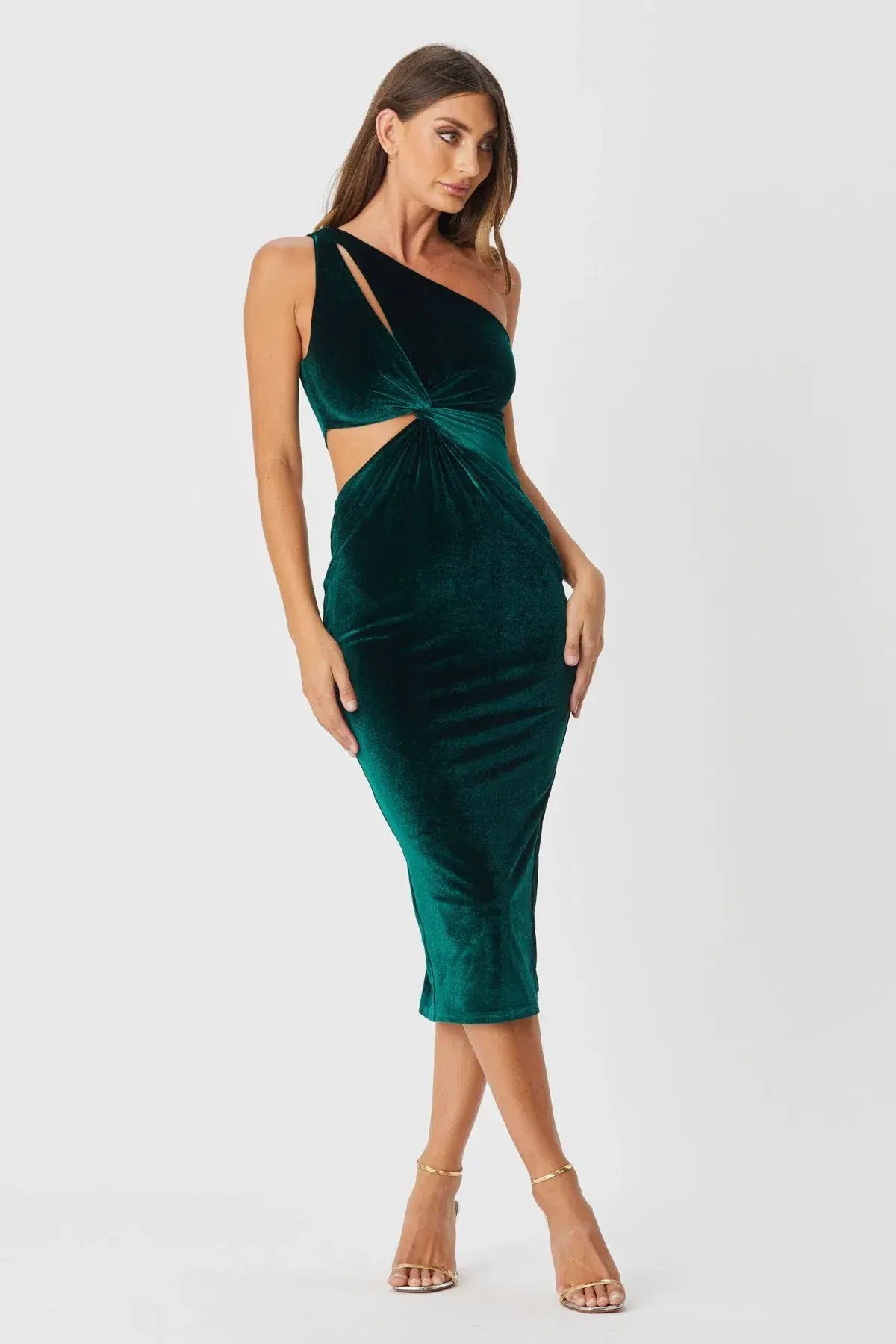 Bianca and Bridgett Riya Emerald Midi Dress Green Size 10 photo 2