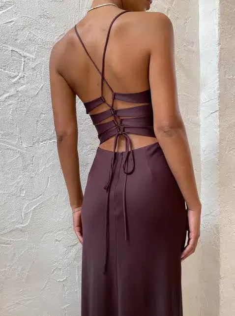 Manning Cartell Time To Shine Slip Dress In Truffle Brown Size AU 6 photo 2