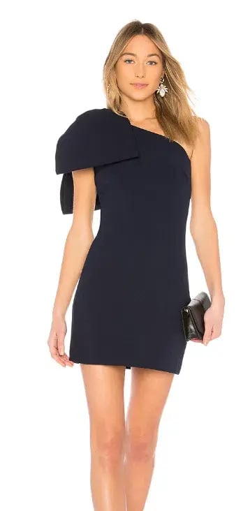 Rebecca Vallance Hamptons Bow Mini Dress Navy Size 10 photo 2