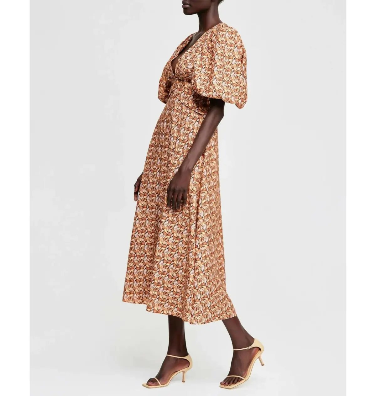 Acler Everett Midi Dress Print Size AU 12 photo 2