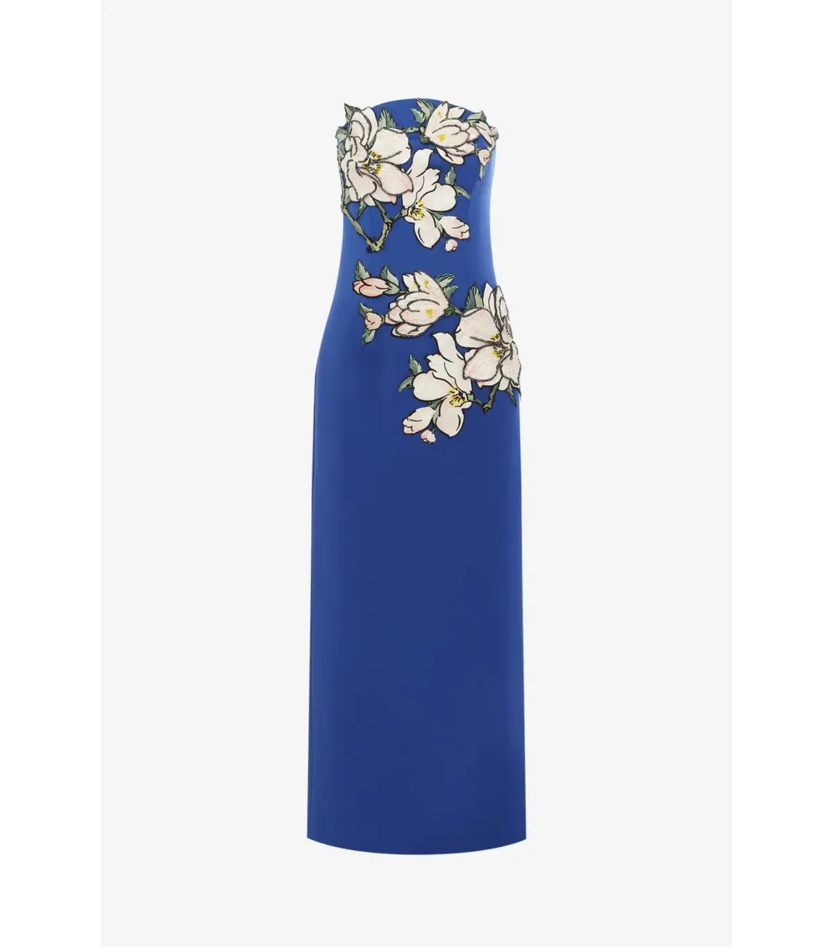 Leo Lin Ava Appliqué Floral Bustier Maxi Dress Midnight Magnolia Print Size AU 6 photo 4