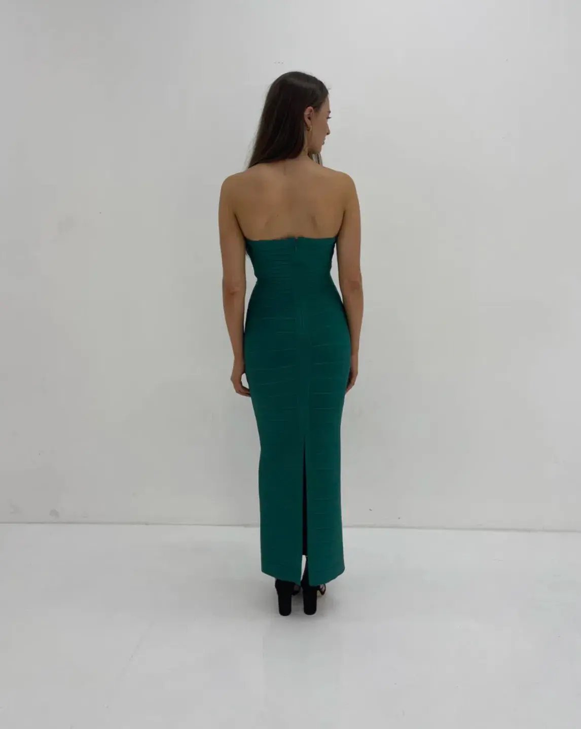 Herve Leger Strapless Gown Jade Size S / AU 8 photo 3