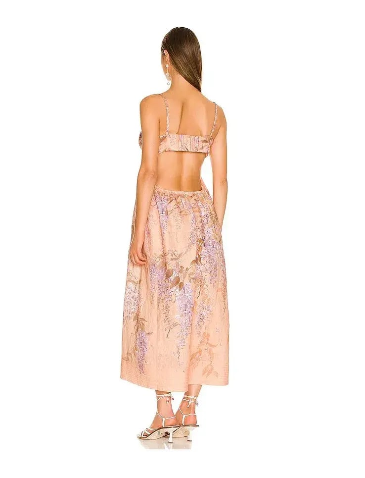 Zimmermann Rosa Bralette Midi Dress Floral Size 1 / Au 10 photo 3