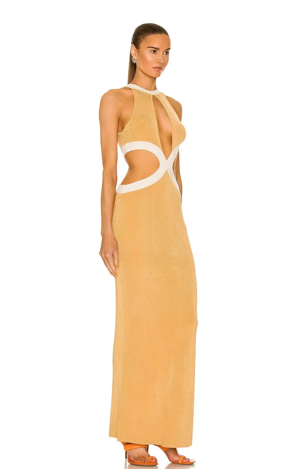 Auteur Studio Bridgit Maxi Dress Cream & Camel Size S/AU 8 photo 2