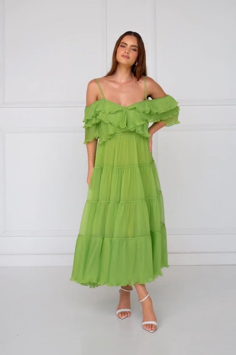 Talulah Cosmos Midi Dress - Mojito Lime photo 3