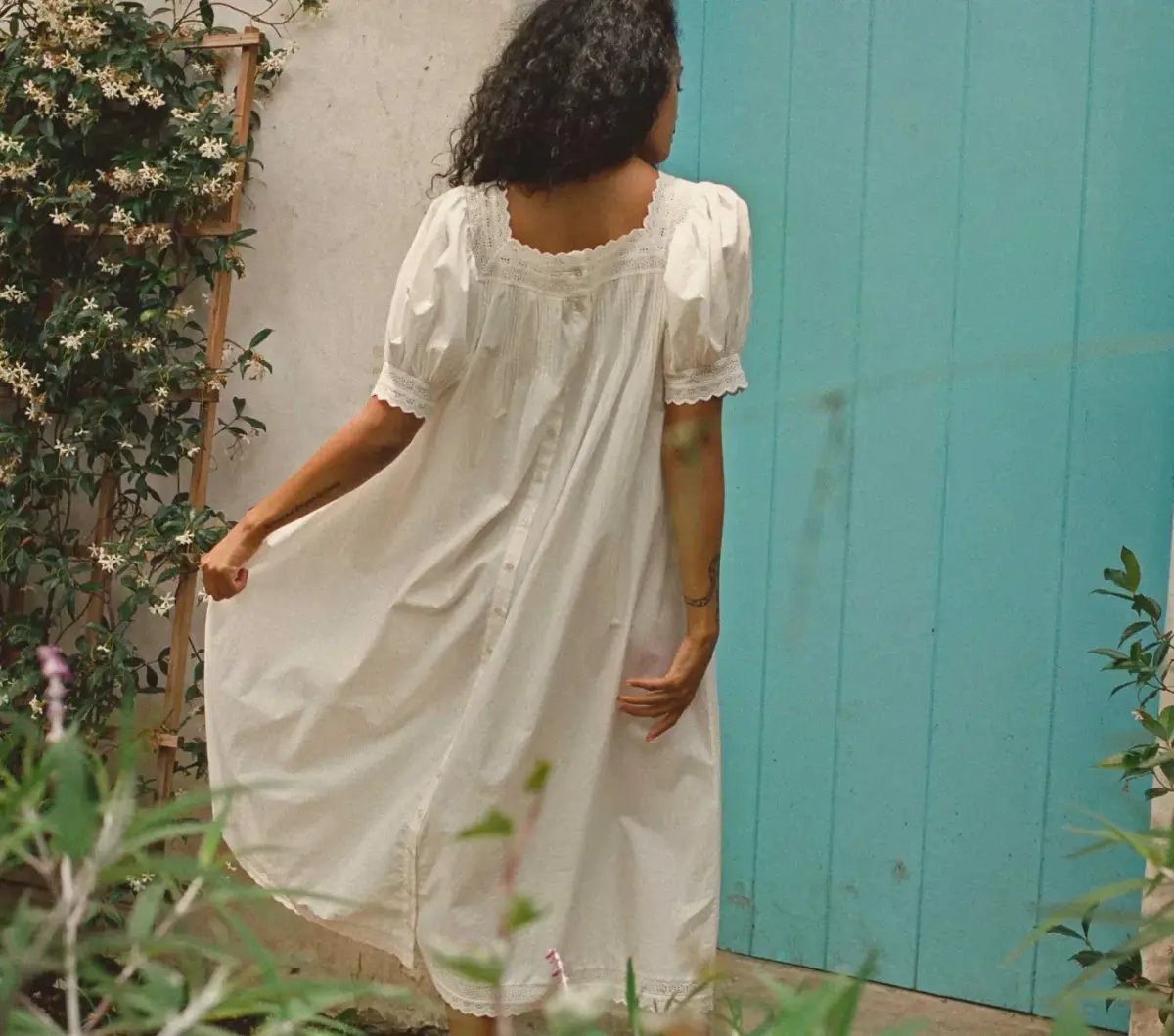 Doen Mignonette Cotton Poplin Dress White Size M / AU 10 photo 3