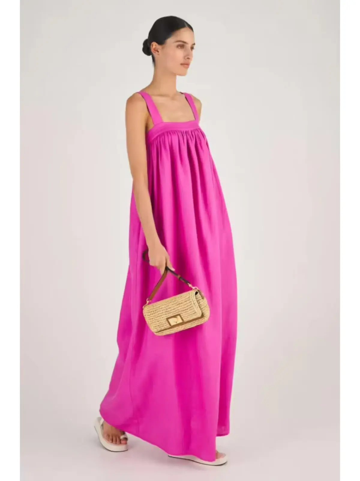 Oroton Bow Detail Sundress Fuchsia Pink Size AU 6 photo 2