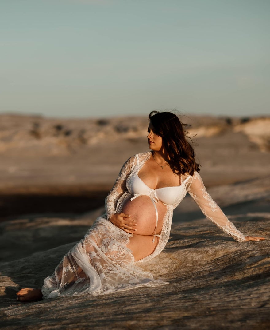 Mama Rentals Eve Lace Kimono - White photo 5