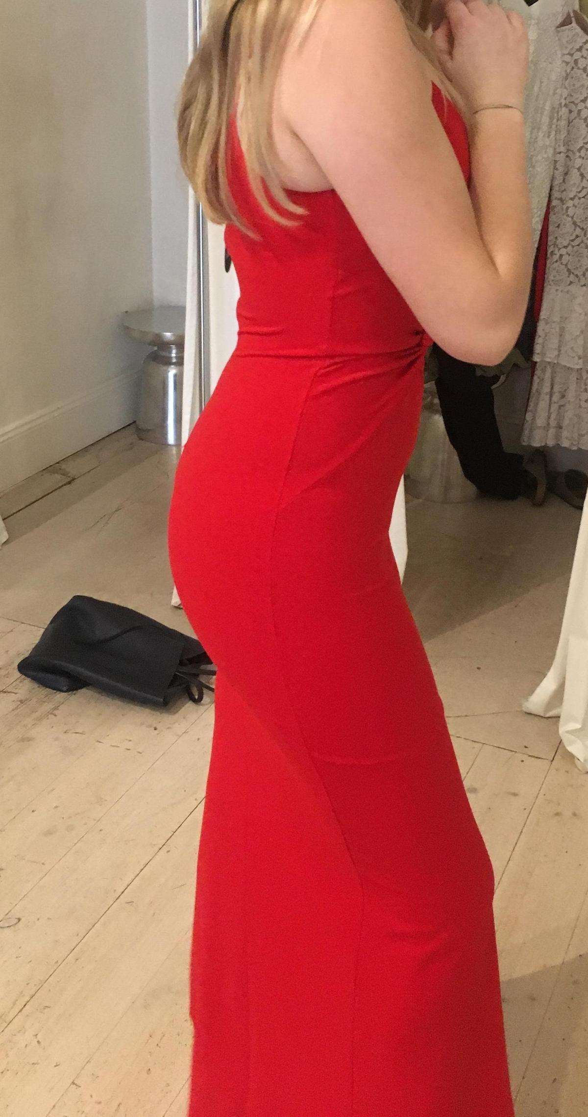Red Dress Nookie Lust one shoulder gown red size 8 photo 3