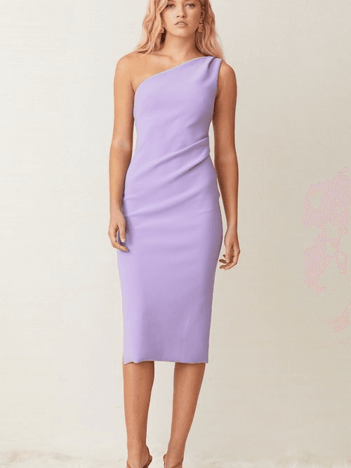 Bec and Bridge Gemma Asym Midi Dress Violet Size 6 photo 6