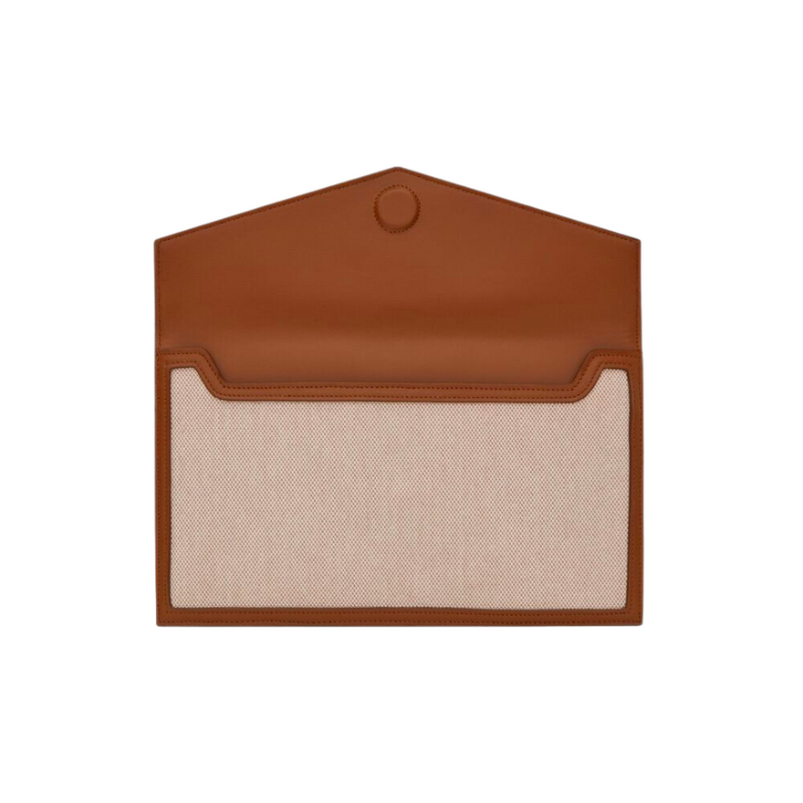 Saint Laurent Uptown Canvas Clutch photo 2