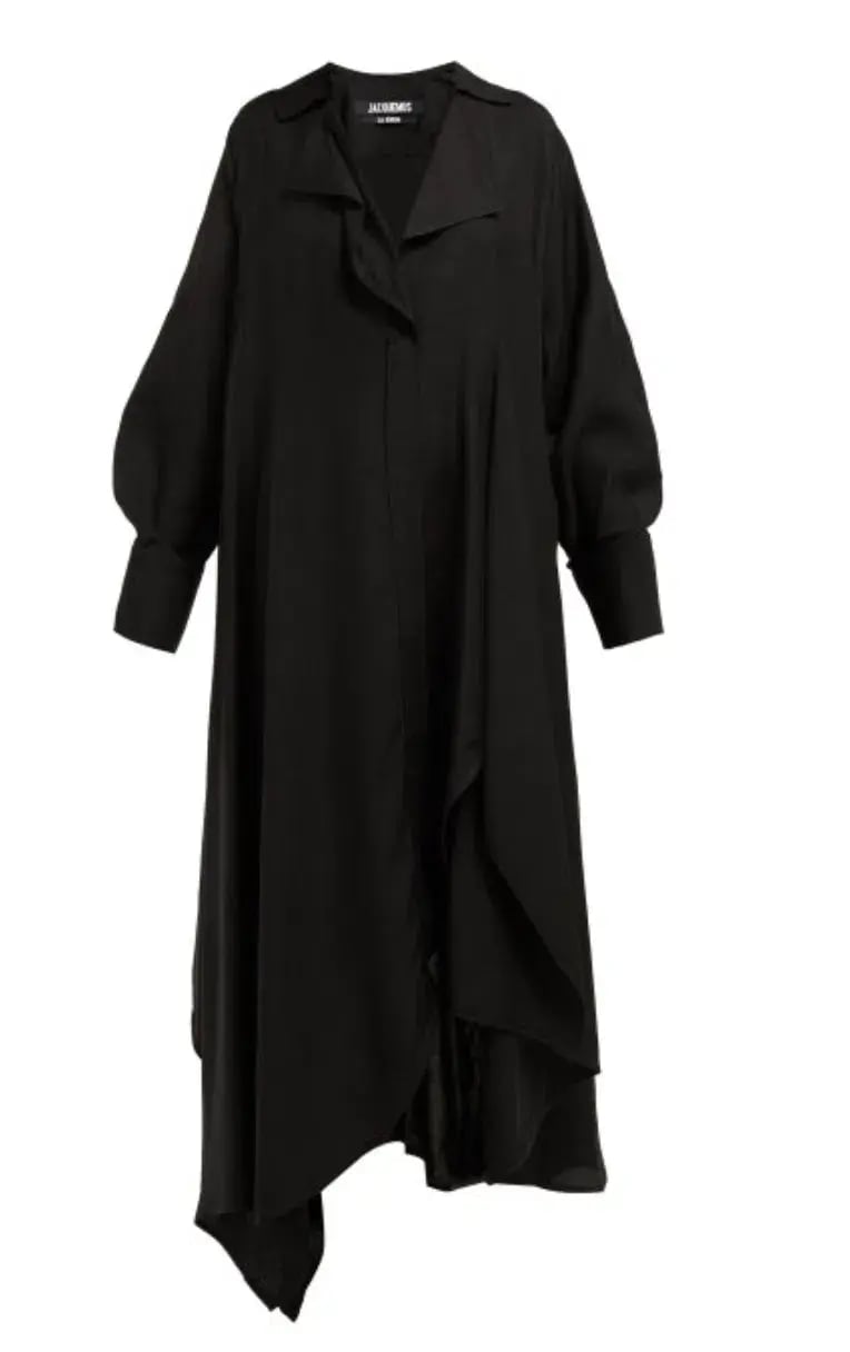 Jacquemus Rosaria Twill Dress In Black Size 6 photo 2