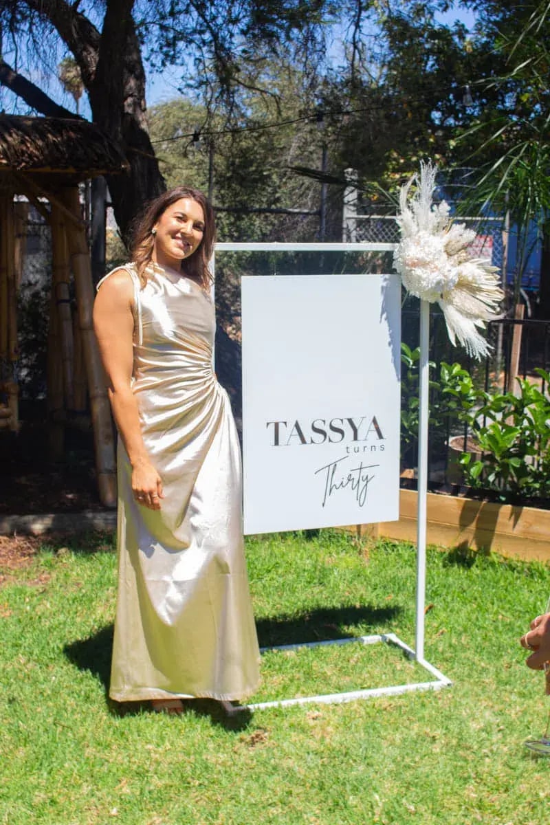 Sonya Moda Nour Ocean Pearl Dress in Gold Size 12 photo 5