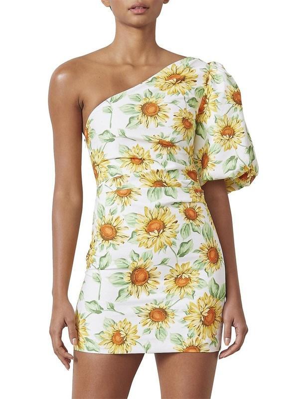 Bec & Bridge Francine Asym Mini Dress Print Size 8 photo 4