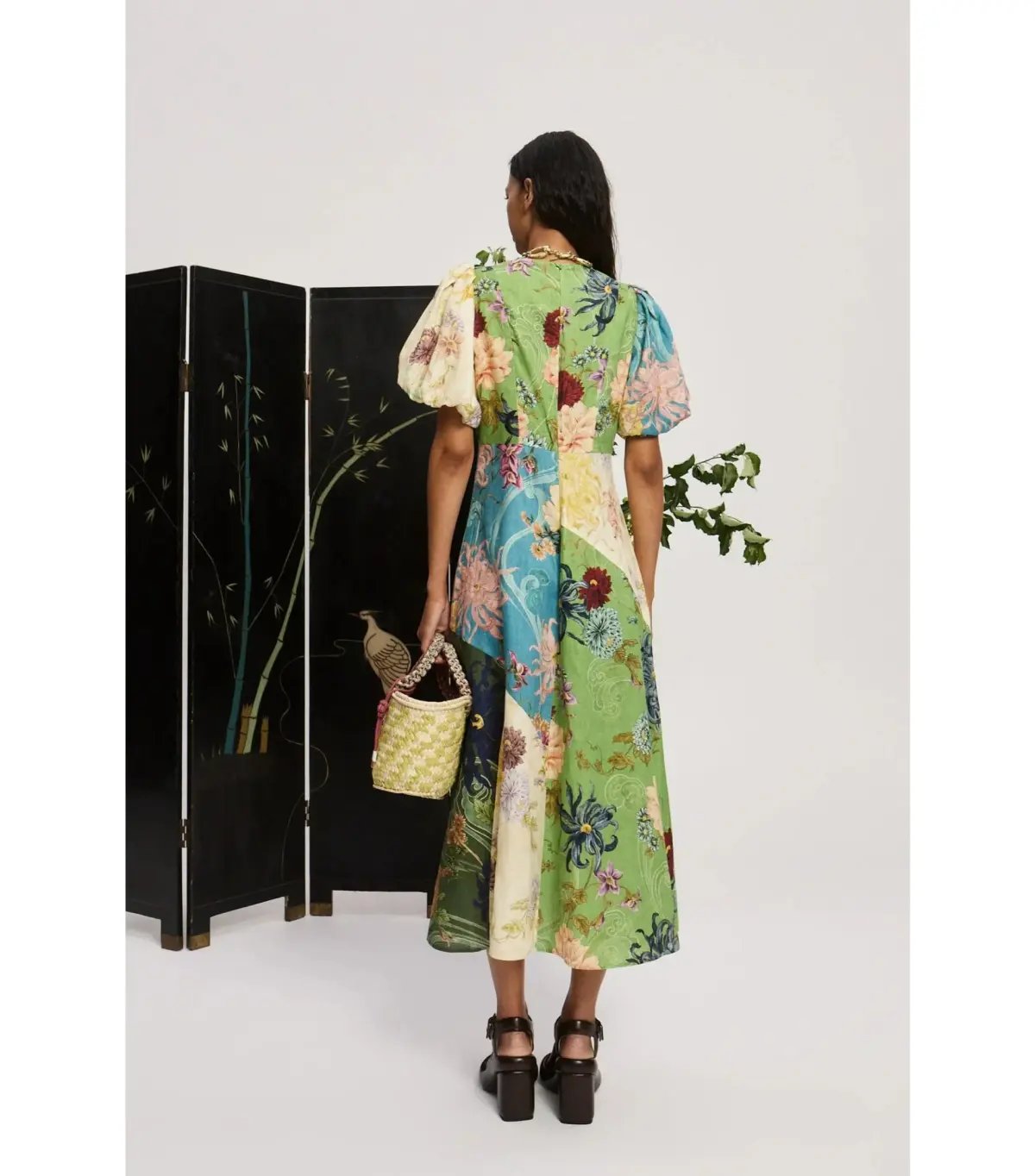 Alemais Avery Spliced Midi Dress Multi Size AU 10 photo 4