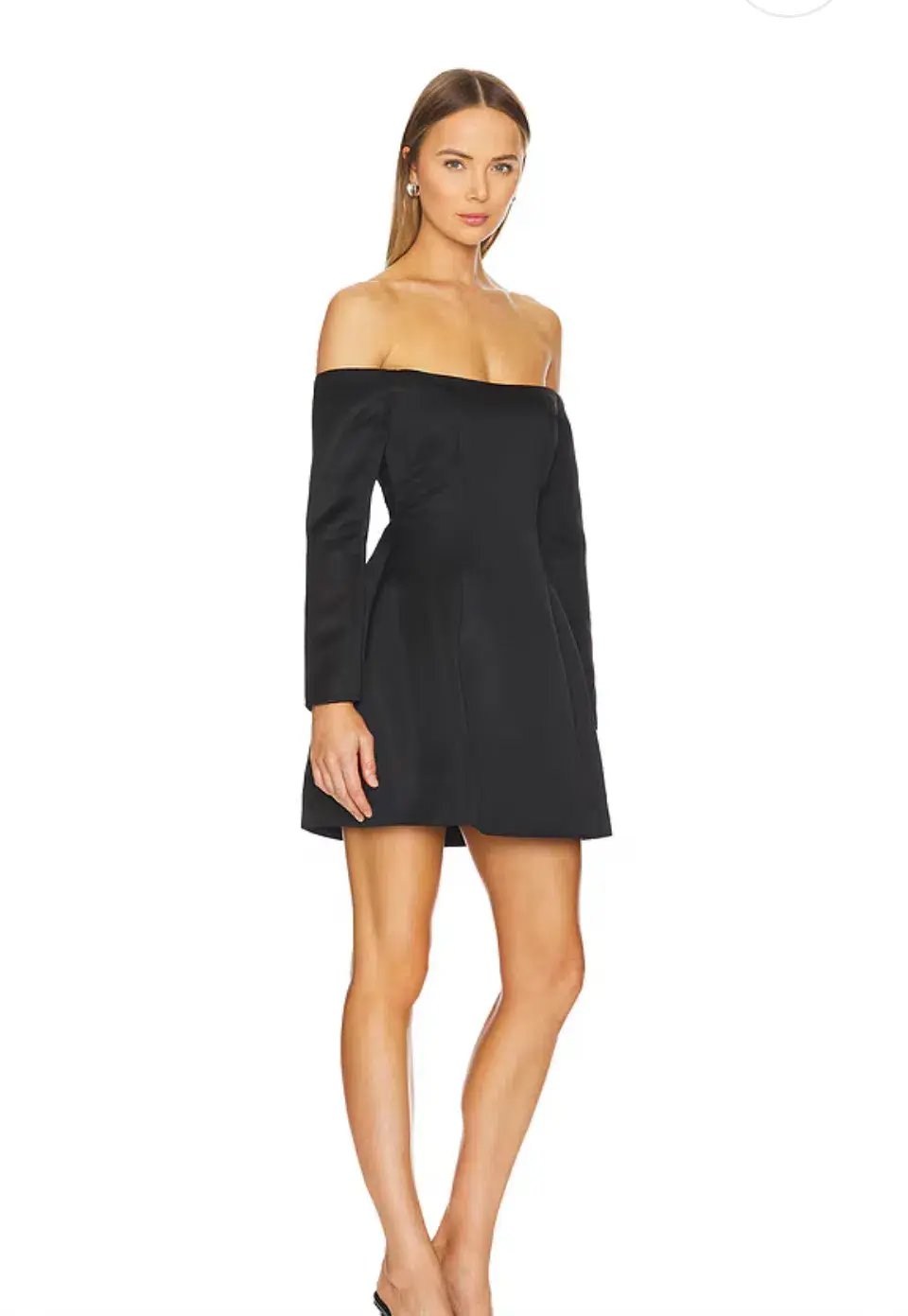 Elliatt Vida Off The Shoulder Day Mini Dress Black Size AU 10 photo 2