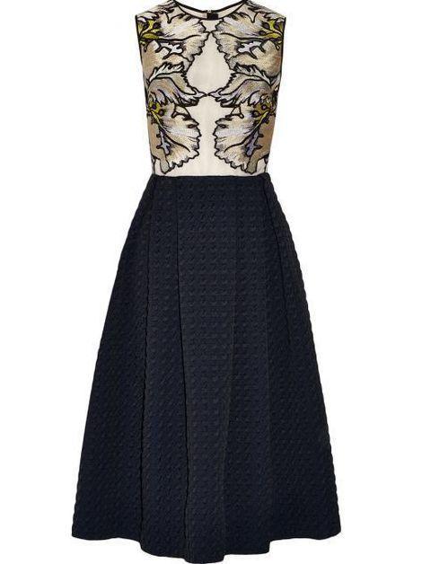 Erdem Shirlette Embroidered Organza And Matelassé Dress Size 12 photo 2