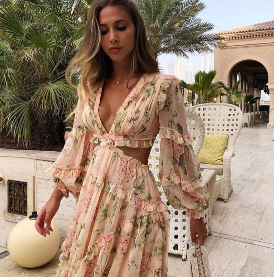 Zimmerman Prima Cutout Dress Print Size 8 photo 5