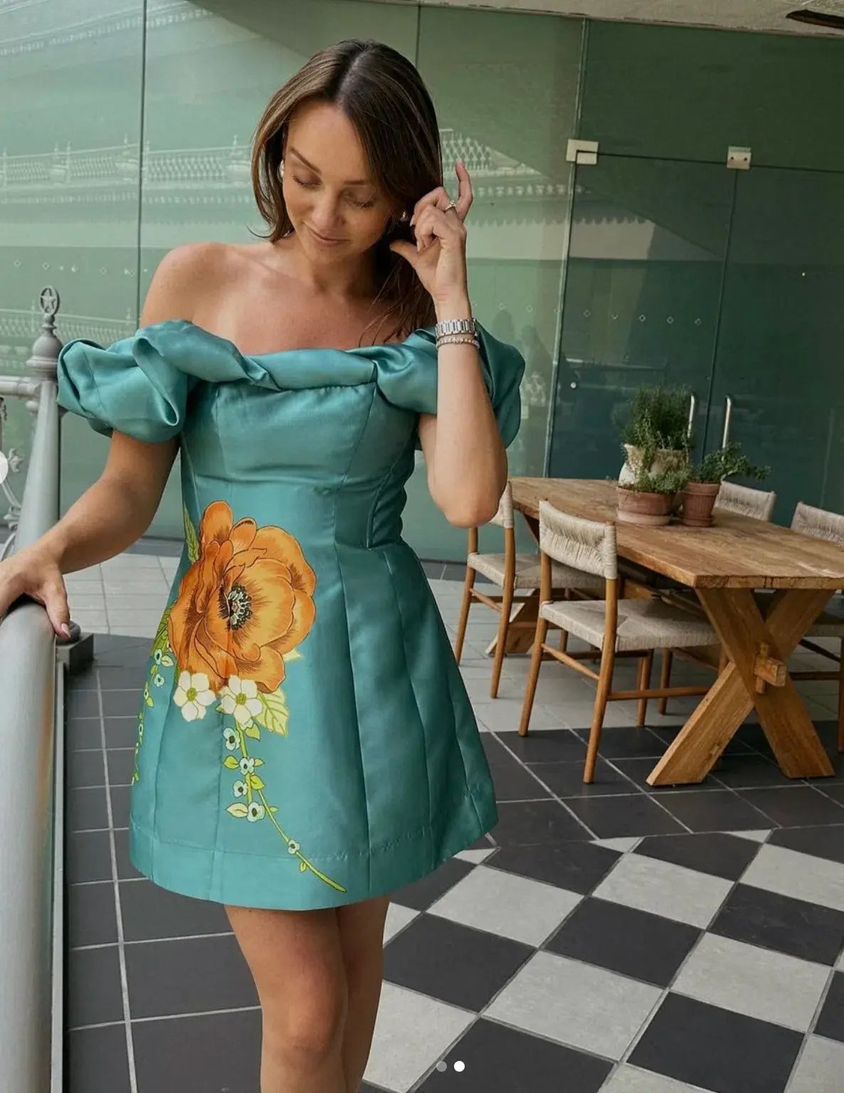 Alemais Regent Jade Mini Dress Floral Size 12 photo 4