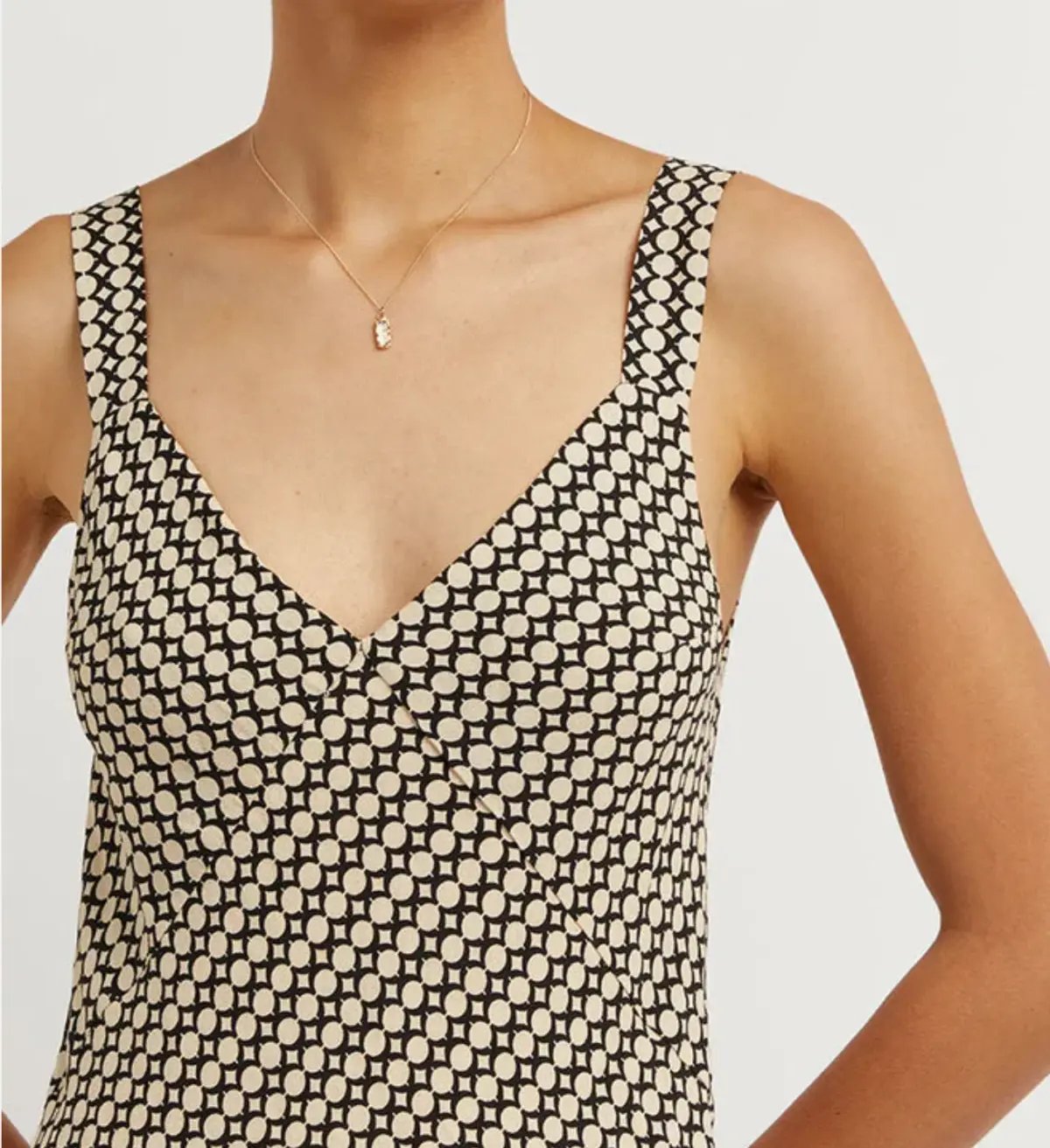 Dissh Marlow Beige Geo Midi Slip Dress photo 2