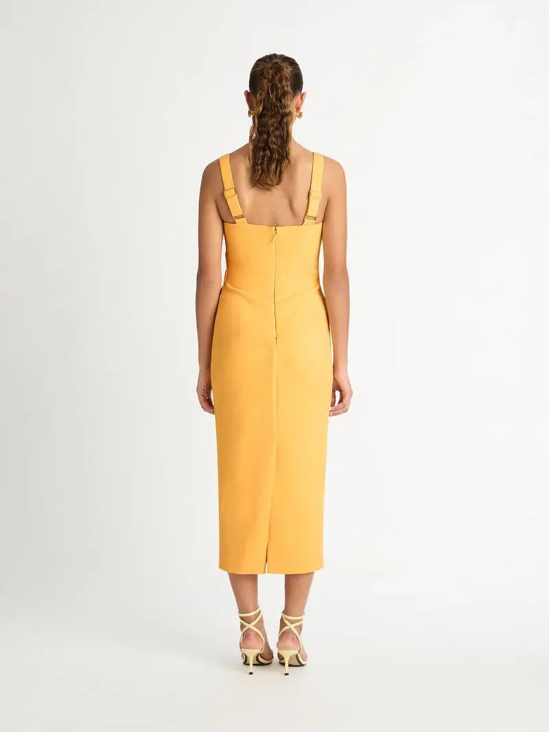 Sheike Dallas Dress Yellow Size 8 photo 2