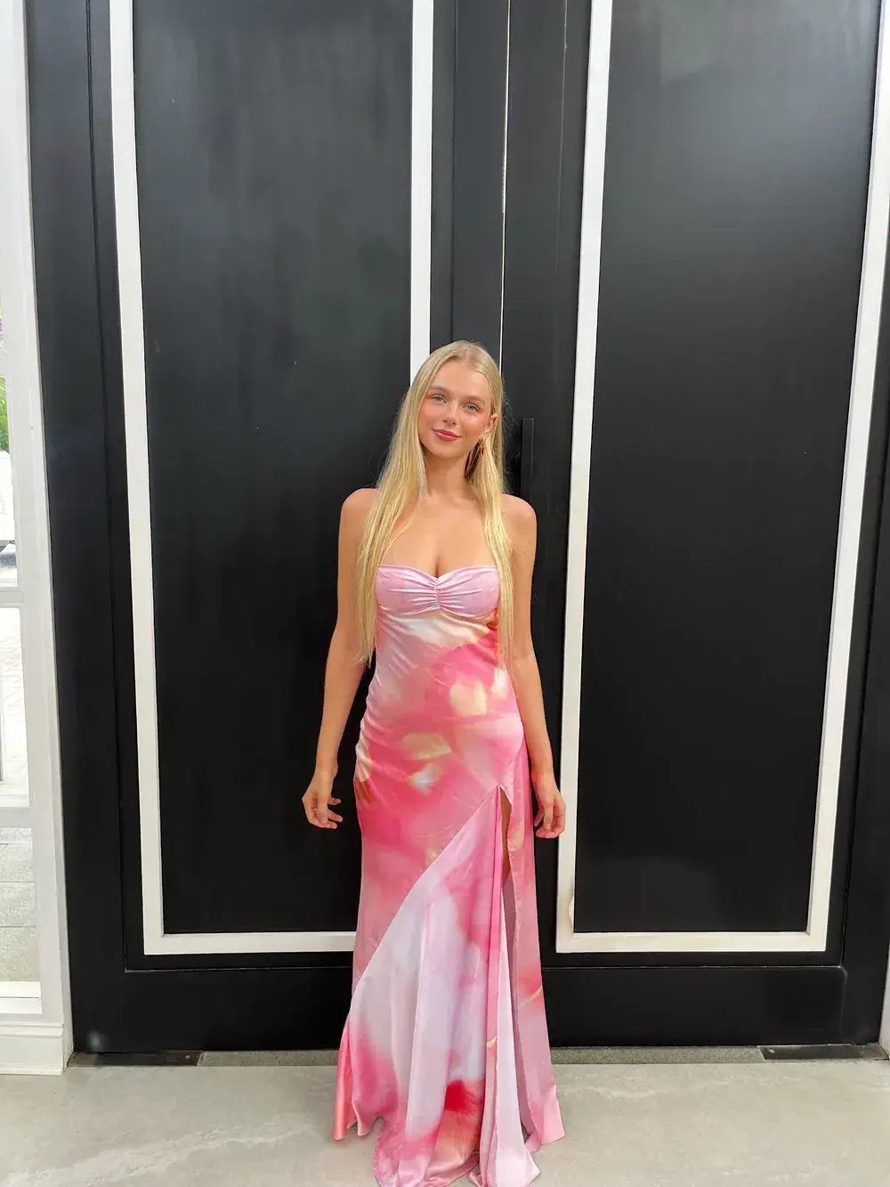 HNTR Gaia Gown Pink Multi Size 8 photo 2