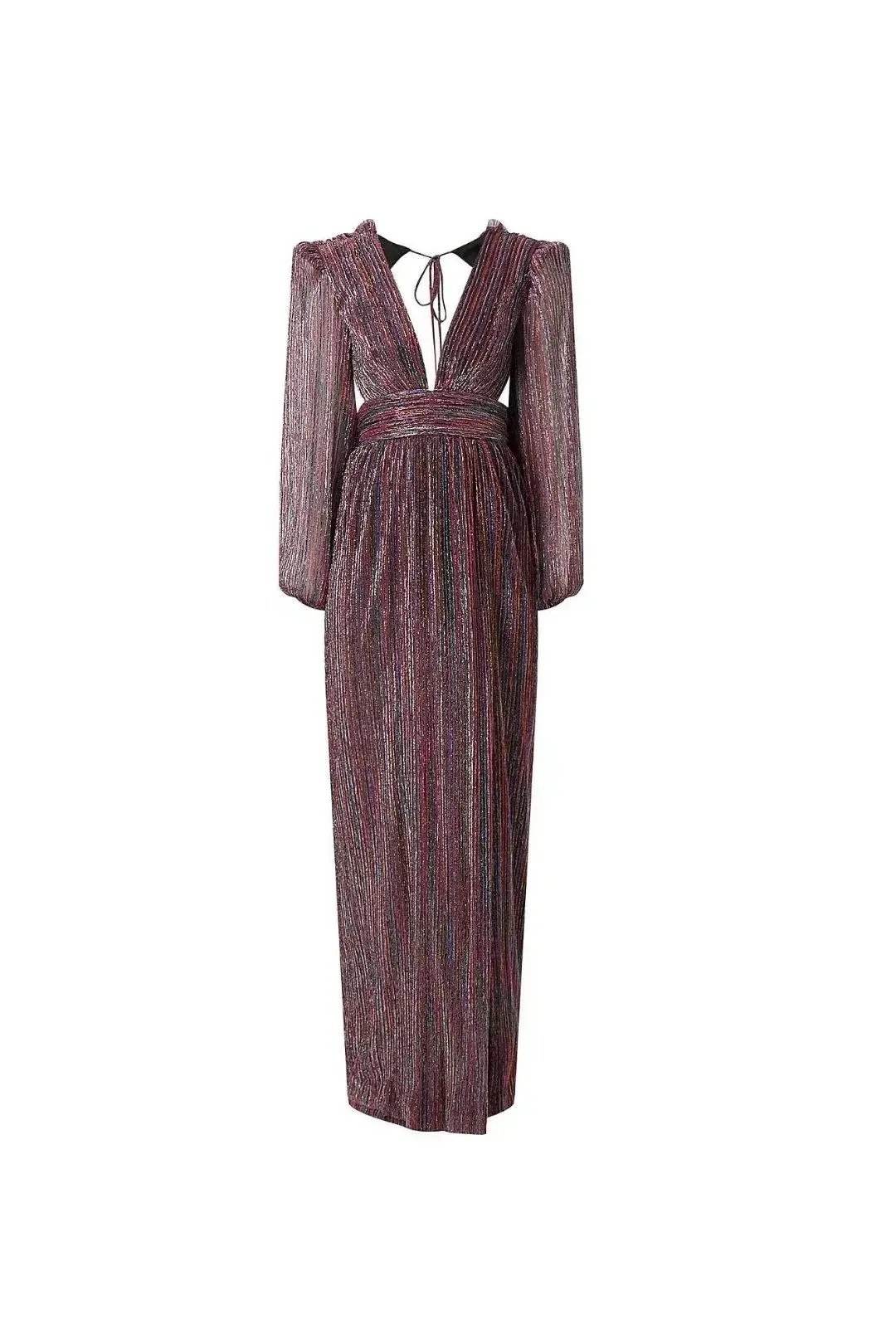 Rebecca Vallance Casey Gown Multi Lurex Size 8 photo 4