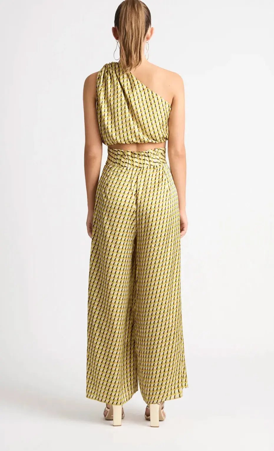 Sheike Revolution Top and Pant Set Yellow Print Size 6 photo 2