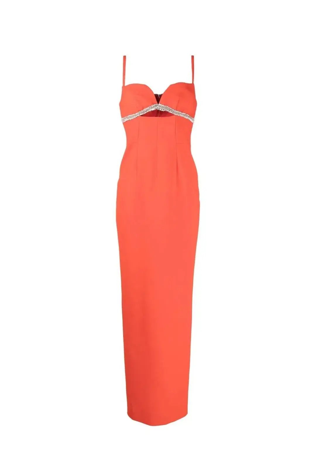 Rachel Gilbert Kyra Gown Flame Orange Size 4/AU 14 photo 3