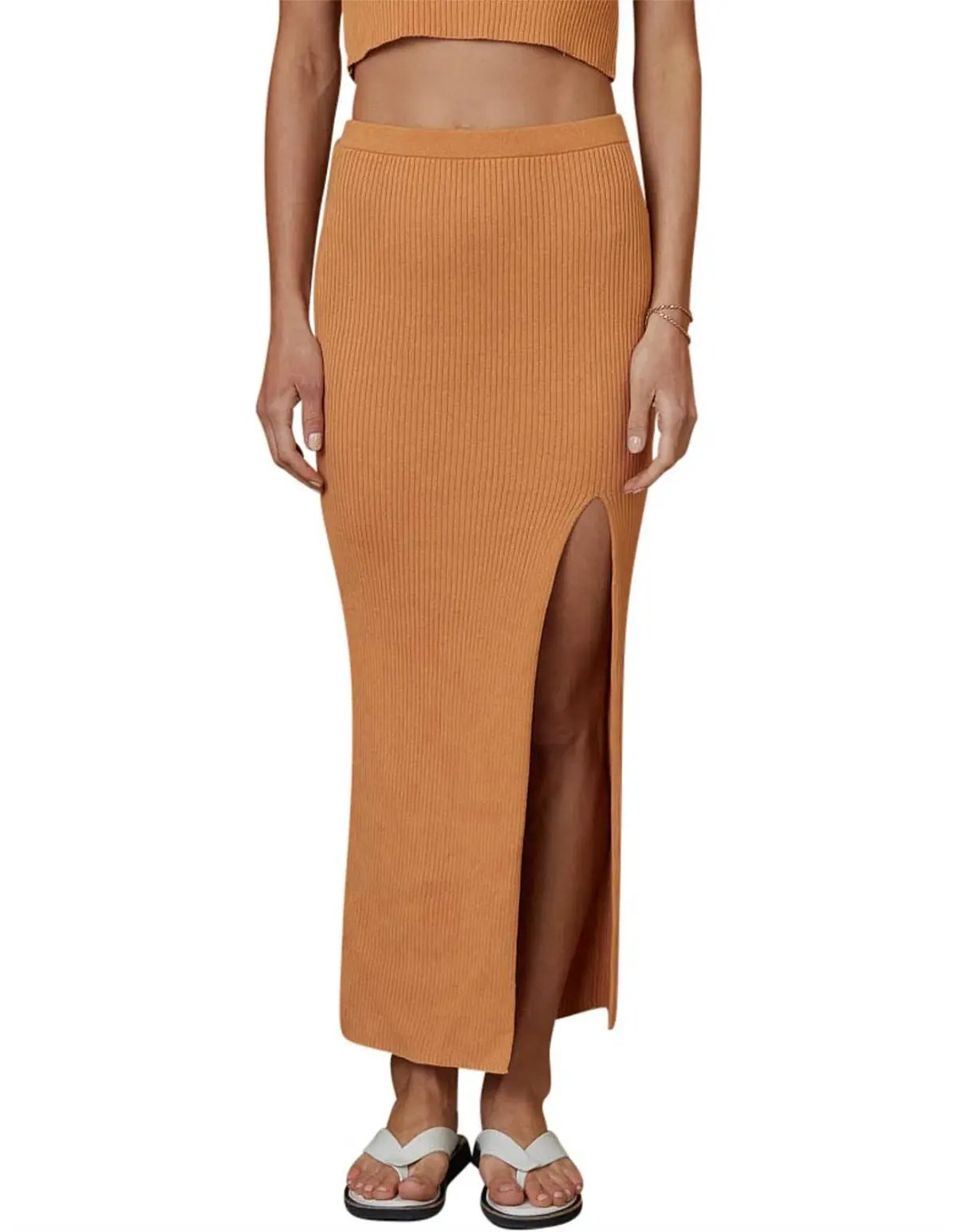 Bec & Bridge Margot Knit Midi Skirt Nutmeg Size 12 photo 2