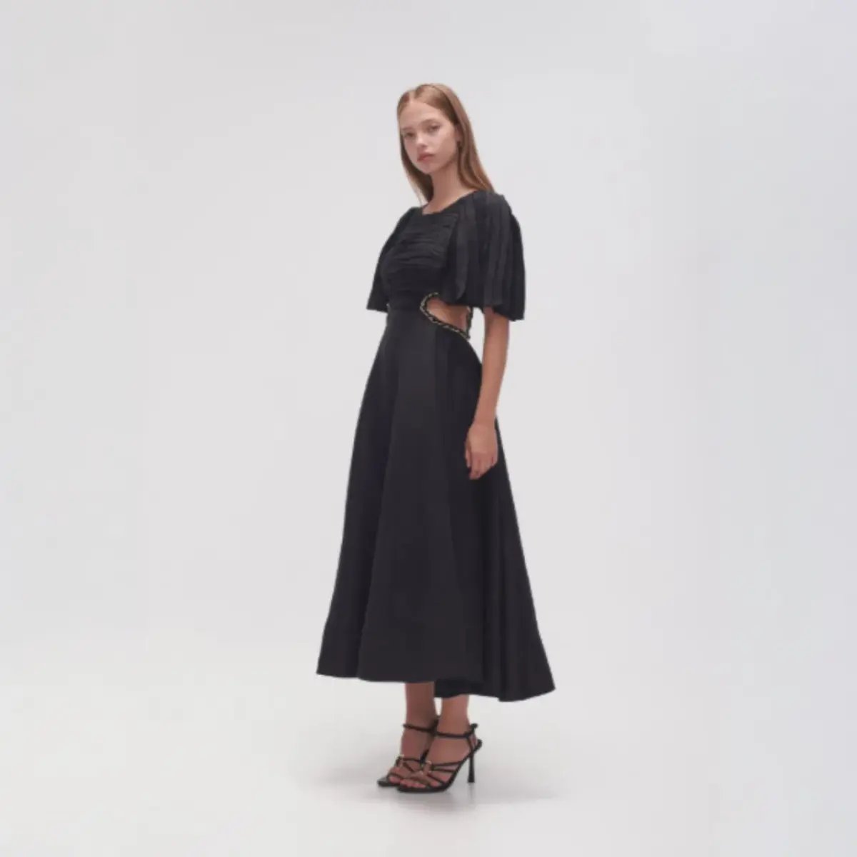 Aje Monica Chainlink Midi Dress Black Size AU 14 photo 5
