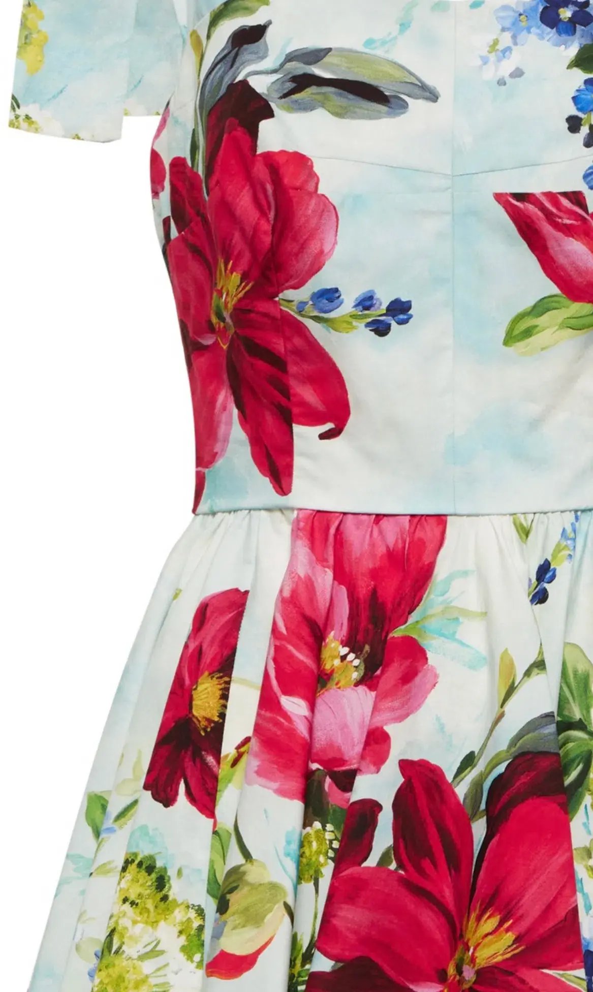 Dolce & Gabbana Cotton Poplin Mini Dress Floral Size 12 photo 7