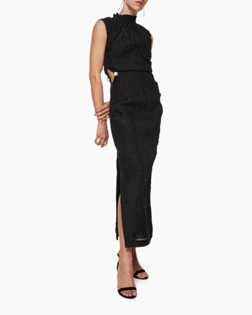 Rachel Gilbert Levi Crinkled Sleeveless Dress photo 4