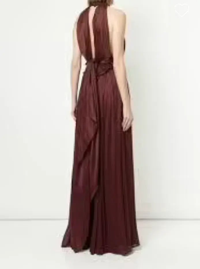Aje Georgia Maxi Dress Burgundy Size 6 photo 3
