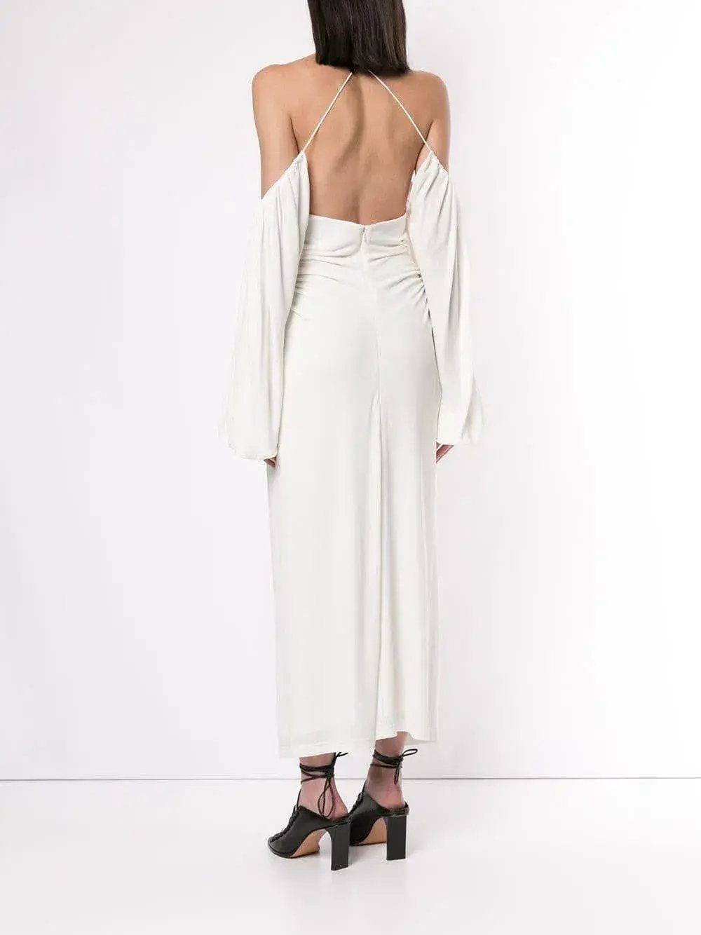 Dion Lee Ruched Midi Dress White Size 6 photo 2
